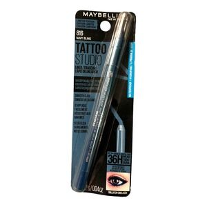 Maybelline Tattoo Studio 36H Waterproof Gel Eyeliner Pencil 816 Navy Bling LE